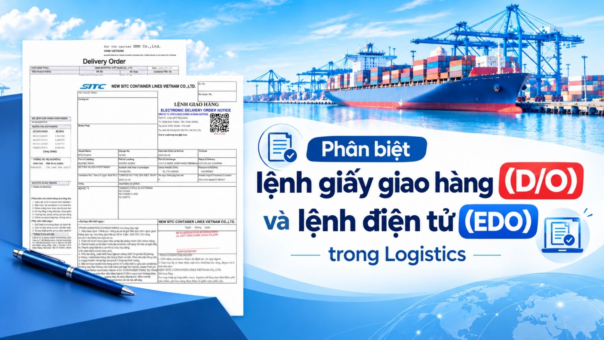 PHÂN BIỆT LỆNH GIẤY GIAO HÀNG (D/O) VÀ LỆNH ĐIỆN TỬ (EDO) TRONG NHẬP KHẨU FCL